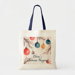 Kerst Zachte Pastel Waterverf Ornament  Tote Bag