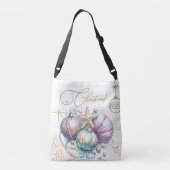 Kerst Zachte Pastels Ornament Canvas tas (Achterkant)