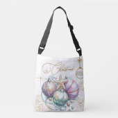 Kerst Zachte Pastels Ornament Canvas tas (Voorkant)