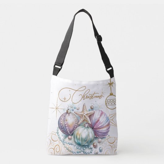 Kerst Zachte Pastels Ornament Canvas tas (Voorkant)