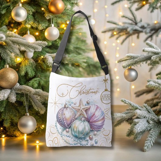 Kerst Zachte Pastels Ornament Canvas tas
