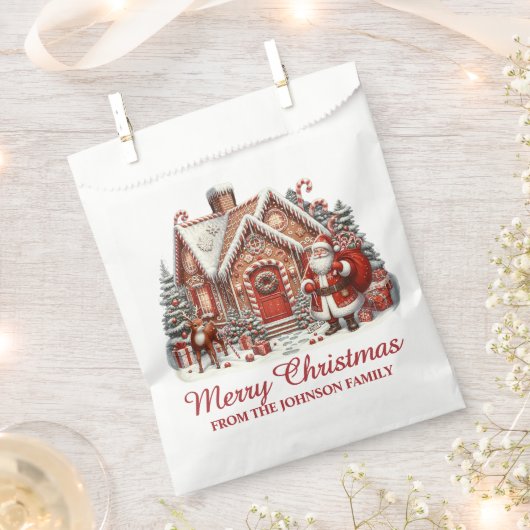 Kerst Zak met Zoetigheden Bedankzakje (Geknipt)