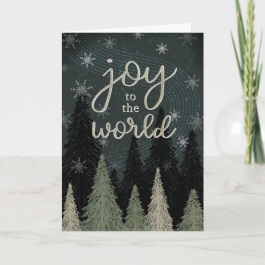 Kerst Zakelijk Kerstvreugde voor de Wereld Bomen S Kaart (Voorkant)