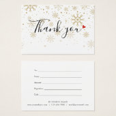 Kerst Zakelijke Cadeaubon Bedankt Visitekaartje (Voorkant /achterkant)