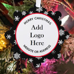 Kerst Zakelijke Klantwaarderingsgeschenken Ornament Kaart<br><div class="desc">Voeg uw zakelijke logo en informatie toe aan deze klant en medewerker waarderingsgeschenk kerstornament of cadeau label.</div>