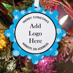 Kerst Zakelijke Klantwaarderingsgeschenken Ornament Kaart<br><div class="desc">Voeg uw zakelijke logo en informatie toe aan deze klant en medewerker waarderingsgeschenk kerstornament of cadeau label.</div>