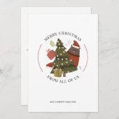 Kerst Zakelijke Logo Feestdagenkaart (Voorkant / Achterkant)