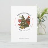 Kerst Zakelijke Logo Feestdagenkaart (Staand voorkant)