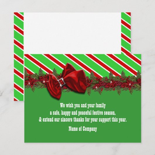 Kerst zakelijke wensen PERSONALISEREN Briefkaart (Voorkant / Achterkant)