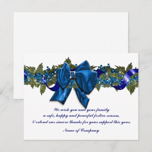 Kerst zakelijke wensen PERSONALISEREN Briefkaart (Voorkant / Achterkant)