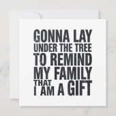 Kerst zal onder de boom liggen Xmas familie Feestdagenkaart (Voorkant)