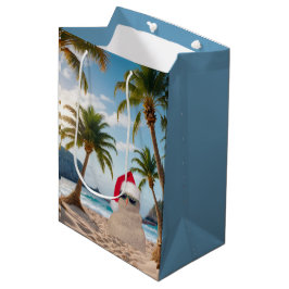 Kerst Zand Man Op een Strand Medium Cadeauzakje