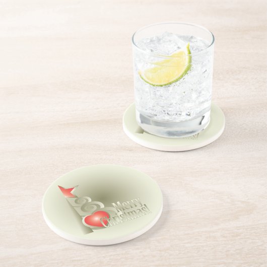 Kerst Zandsteen Onderzetter (Zijkant)