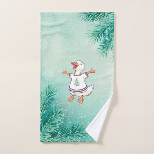 Kerst Zanger Leuk Grappig Handdoek (Handdoek)