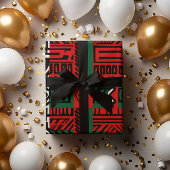 Kerst Zebra Kente Afrikaanse Print Art Gift Wrap Cadeaupapier