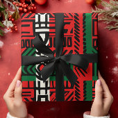 Kerst Zebra Kente Afrikaanse Print Art Gift Wrap Cadeaupapier