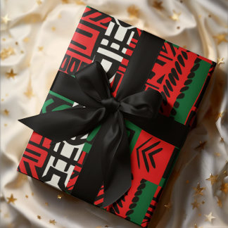 Kerst Zebra Kente Afrikaanse Print Art Gift Wrap Cadeaupapier