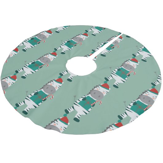 Kerst zebra Kerstman Lelijke Kerstman Leuk Kerstboom Rok (Gekanteld)