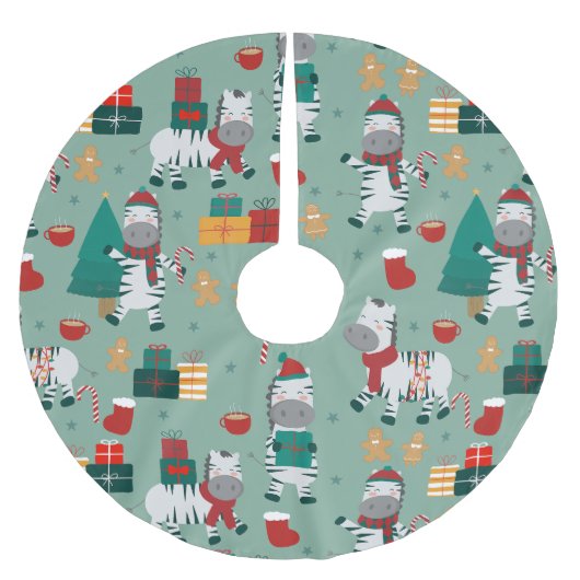Kerst zebra Kerstman Wintervakantie Lelijk Kerstfe Kerstboom Rok (Voorkant)