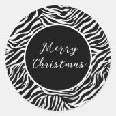 Kerst Zebra Print Stickers (Voorkant)