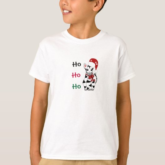 Kerst Zebrapaard T-shirt (Voorkant)
