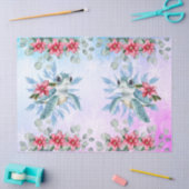 Kerst Zee Schildpad & Waterverf Bloemen Tissuepapier (Craft)