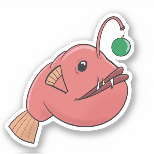 Kerst zeeduivel sticker (Voorkant)