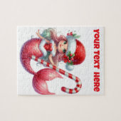 Kerst Zeemeermin Jigsaw puzzel (Horizontaal)
