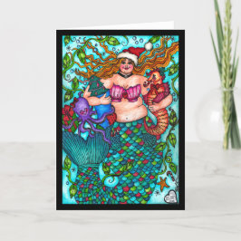 Kerst Zeemeermin Kaart