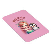 Kerst Zeemeermin Magic Kaart met Pinguïn Fun Magneet (Rechterzijde)