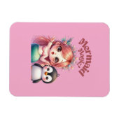 Kerst Zeemeermin Magic Kaart met Pinguïn Fun Magneet (Horizontaal)