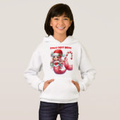 Kerst Zeemeermin Meisjes Hoodie (Voorkant volledig)