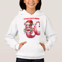Kerst Zeemeermin Meisjes Hoodie