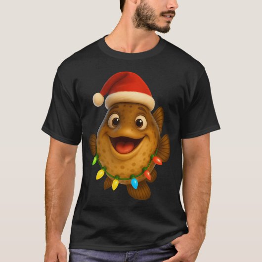 Kerst Zeepaling Vis T-shirt (Voorkant)