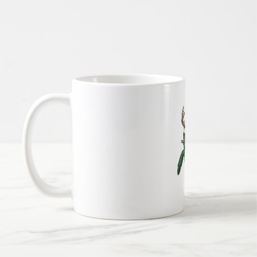 Kerst Zeeschildpad Rendier Vintage Gravure De Koffiemok (Links)