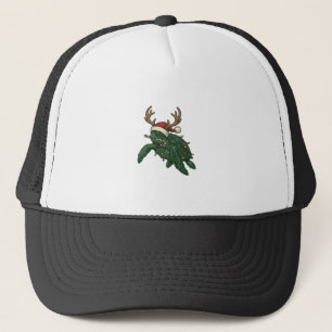 Kerst Zeeschildpad Rendier Vintage Gravure De Trucker Pet