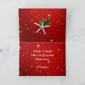 Kerst Zeester Dek de Halls Kaarten (Binnen)