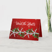Kerst Zeester Dek de Halls Kaarten (Voorkant)