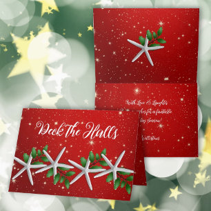 Kerst Zeester Dek de Halls Kaarten