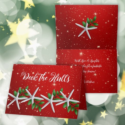 Kerst Zeester Dek de Halls Kaarten