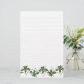 Kerst Zeester Gelinieerd Nieuwsbrief Schrijfpapier (Staand voorkant)