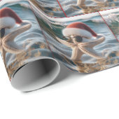 Kerst Zeester In de Oceaan Cadeaupapier (Rol Hoek)