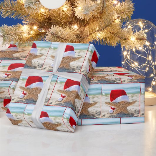 Kerst zeester in zand cadeaupapier (Feestdagen)