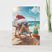 Kerst Zeesterren met een cocktail Kaart (Voorkant)