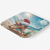 Kerst Zeesterren met een cocktail Papieren Bordje (Gebogen)
