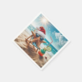 Kerst Zeesterren met een cocktail Servet (Hoek)