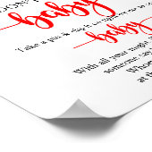 Kerst Zeg niet Baby Baby shower Spelbord Poster (Hoek)