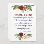 Kerst Zegen Heer zegene U Bijbel Vers Flat Feestdagenkaart (Voorkant / Achterkant)