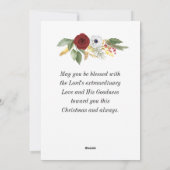 Kerst Zegen Heer zegene U Bijbel Vers Flat Feestdagenkaart (Achterkant)