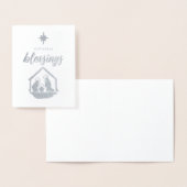 Kerst Zegen Religieuze Geboorte Folie Folie Kaarten (Display)